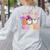 Groovy Kindergarten Boo Crew Kinder Halloween Teacher Kids Women's Sweatshirt Back Print Ash