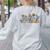 Groovy Tiny Human Tamer Floral Kindergarten Teacher Women's Sweatshirt Back Print Ash