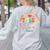 Groovy Title 1 Crew Cute Title 1 Reading Teacher Men Women Kids Women's Sweatshirt Back Print Ash