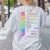 Growth Mindset Positive Motivational Classroom Teacher Learn Women's Sweatshirt Back Print Ash Growth Mindset Positive Motivational Classroom Teacher Learn Women's Sweatshirt Back Print Ash