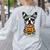 Halloween Dog Boston Terrier Mummy Costume Men Women Kids Women's Sweatshirt Back Print Ash