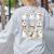Halloween Ghost Music Teacher Playing Instruments Women's Sweatshirt Back Print Ash