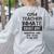 Halloween Gym Teacher Prisoner Costume Women's Sweatshirt Back Print Ash
