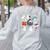 Halloween Music Teacher Ghost Playing Musical Instruments Women's Sweatshirt Back Print Ash