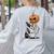Halloween Skeleton Boston Terrier Women's Sweatshirt Back Print Ash