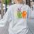 Halloween SPED Teacher Boo In ASL Boo Hands Sign Language Women's Sweatshirt Back Print Ash