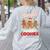 Hangin With My Cookies Gingerbread Man Xmas Teacher Women's Sweatshirt Back Print Ash