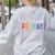 Happy Fri Yay Teacher Friday Saying Women's Sweatshirt Back Print Ash Happy Fri Yay Teacher Friday Saying Women's Sweatshirt Back Print Ash