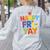 Happy Fri-Yay Teacher Life Weekend Pun Happy Friday Women's Sweatshirt Back Print Ash