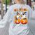 Haunted By 67 Boo Ghost Pumpkin Halloween Teacher Women's Sweatshirt Back Print Ash Haunted By 67 Boo Ghost Pumpkin Halloween Teacher Women's Sweatshirt Back Print Ash