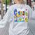 We Heart Love Our School Custodian For Teacher & Kids Women's Sweatshirt Back Print Ash