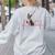 Heartbeat Boston Terrier Dog Women's Sweatshirt Back Print Ash