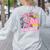 Hello 3rd Third Grade Back To School Pink Leopard Teacher Women's Sweatshirt Back Print Ash Hello 3rd Third Grade Back To School Pink Leopard Teacher Women's Sweatshirt Back Print Ash
