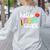 Hello First Grade Team 1st Grade Back To School Teacher Kids Women's Sweatshirt Back Print Ash