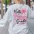 Hello Third Grade First Day Of School Coquette Teacher Girl Women's Sweatshirt Back Print Ash Hello Third Grade First Day Of School Coquette Teacher Girl Women's Sweatshirt Back Print Ash