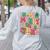 In My Holly Xmas Jolly Teacher Era Teacher Vibes Christmas Women's Sweatshirt Back Print Ash