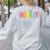 Hooray It's Library Day Teacher Reader Books Back To School Women's Sweatshirt Back Print Ash