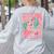 Howdy Fourth Grade Western 4th Grade Teacher Cowboy Cowgirl Women's Sweatshirt Back Print Ash