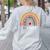 IA Crew Instructional Assistant Rainbow Teachers Aide Women's Sweatshirt Back Print Ash IA Crew Instructional Assistant Rainbow Teachers Aide Women's Sweatshirt Back Print Ash