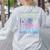 I'Ll Just Wait Until It's Quiet Skeleton Messy Bun Teacher Women's Sweatshirt Back Print Ash
