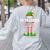 I'm The PE Teacher Elf Christmas Family Matching Women's Sweatshirt Back Print Ash