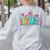 Infant Teacher Floral First Day Back To School Teaching Women's Sweatshirt Back Print Ash Infant Teacher Floral First Day Back To School Teaching Women's Sweatshirt Back Print Ash