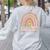 Infant Teacher Leopard Boho Rainbow Appreciation Women's Sweatshirt Back Print Ash Infant Teacher Leopard Boho Rainbow Appreciation Women's Sweatshirt Back Print Ash