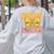 Interventionist Teacher Groovy Coquette Bow Back To School Women's Sweatshirt Back Print Ash