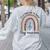 Its A Good Day To Teach Tiny Musicians Music Teacher Rainbow Women's Sweatshirt Back Print Ash