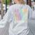 Kids AUTISM IS NOT A TRAGEDY IGNORANCE IS Proud Teacher Crew Women's Sweatshirt Back Print Ash