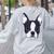 Kids Boston Terrier Dog For Women And Girls Women's Sweatshirt Back Print Ash