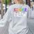 Kinder Crew Kindergarten Teacher 1st Day Of School Women's Sweatshirt Back Print Ash
