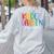 Kindergarten Squad Team Crew Teacher Back To School Women's Sweatshirt Back Print Ash