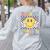 Kindergarten Teacher Team Hippie Smile Face Back To School Women's Sweatshirt Back Print Ash Kindergarten Teacher Team Hippie Smile Face Back To School Women's Sweatshirt Back Print Ash