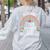 Kindergarten Teacher Tiny Humans Pre-School Teacher Women's Sweatshirt Back Print Ash
