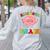 Kiss Your Brain Calm Mindset Teacher Kids Boys Girls Women Women's Sweatshirt Back Print Ash