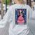 La Maestra Halloween Mexican Bingo Card Teacher Lottery Card Women's Sweatshirt Back Print Ash