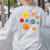 Learning Is Out Of This World Science Teacher Planets Women's Sweatshirt Back Print Ash Learning Is Out Of This World Science Teacher Planets Women's Sweatshirt Back Print Ash