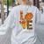 Leopard Pumpkin Love Teacher Life Thanksgiving Fall Women Women's Sweatshirt Back Print Ash Leopard Pumpkin Love Teacher Life Thanksgiving Fall Women Women's Sweatshirt Back Print Ash