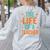 The Life Of A Teacher Women's Sweatshirt Back Print Ash