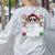 Most Likely Decorate Her Boston Terrier Dog Ugly Christmas Women's Sweatshirt Back Print Ash