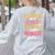 Listening With Eyes ASL Teacher Deaf People ASL Interpreter Women's Sweatshirt Back Print Ash
