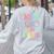 Little MISS SMARTY PANTS School Grad Teacher Last Day Women's Sweatshirt Back Print Ash