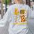 LOVE 3rd Grade Pumpkin Teacher Student Halloween Costume Women's Sweatshirt Back Print Ash LOVE 3rd Grade Pumpkin Teacher Student Halloween Costume Women's Sweatshirt Back Print Ash