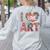 I Love Art Artist Painter Colorful Painting Art Teacher Women's Sweatshirt Back Print Ash I Love Art Artist Painter Colorful Painting Art Teacher Women's Sweatshirt Back Print Ash
