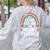 I Love Bee-Ing An Infant Teacher Toddler Teaching Women's Sweatshirt Back Print Ash