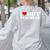 I Love Hot Teachers Women's Sweatshirt Back Print Ash