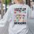 Love Job For Little Reasons Daycare Teacher Graphic Women's Sweatshirt Back Print Ash