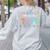 I Love My Job For All The Little Reasons Teacher Women's Sweatshirt Back Print Ash