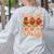 I Love My Kindergarten Turkeys Thanksgiving Teacher Students Women's Sweatshirt Back Print Ash